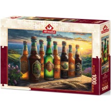 Art Puzzle 1000 - Retro Beer Bottles