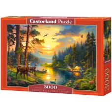 Castorland 3000 - Sunset over the forest river