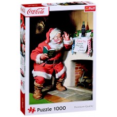 Trefl 1000 - Coca-Cola: Santa Claus by the fireplace