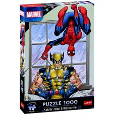 Trefl 1000 - Christmas with Spiderman and Wolverine